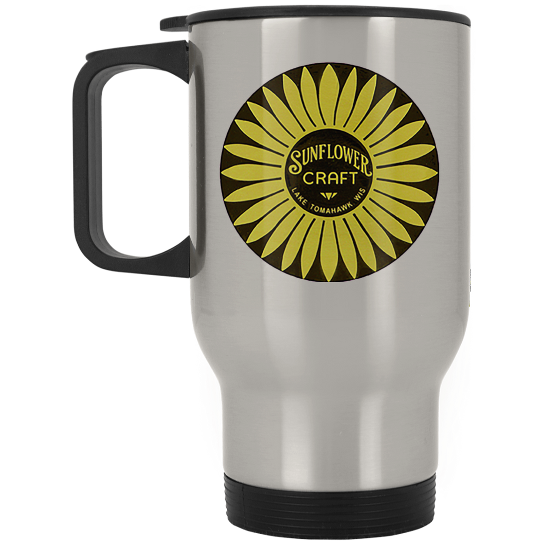 Sunflower Boats by Retro Boater XP8400S Silver Stainless Travel Mug