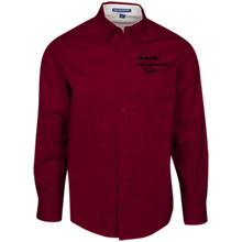 Woodies Restorations Logo S608 Port Authority Men's LS Dress Shirt