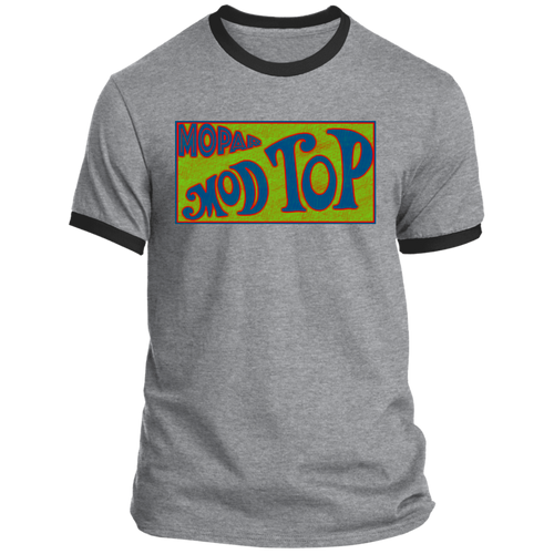 Vintage 1960s 1970s Rare Mod Top Mopar Cuda Barracuda Ringer Tee