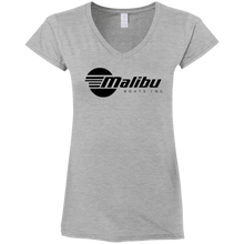 Classic Malibu Boats Ladies' Fitted Softstyle 4.5 oz V-Neck T-Shirt