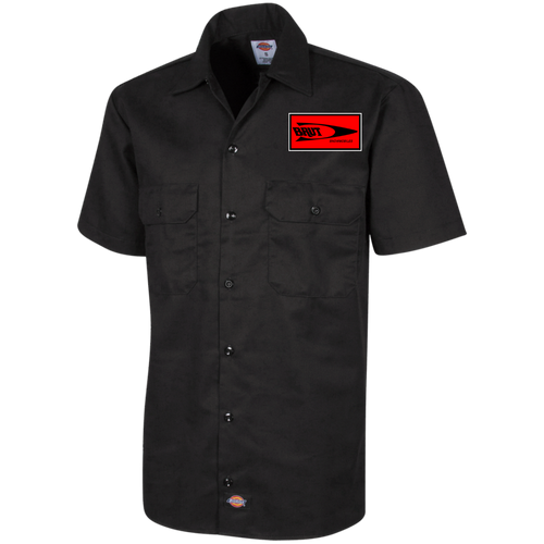 Vintage Brut Snowmobiles  Dickies Men's Short Sleeve Workshirt