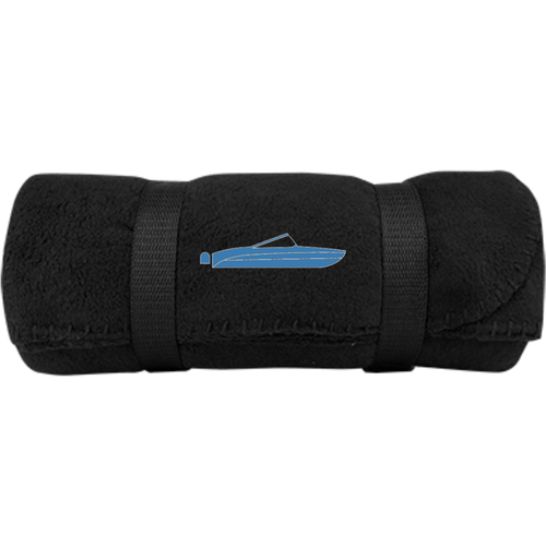 I/O in Blue By Retro Boater BP10 Port & Co. Fleece Blanket