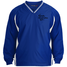 Woodies Restorations Logo JST62 Sport-Tek Tipped V-Neck Windshirt