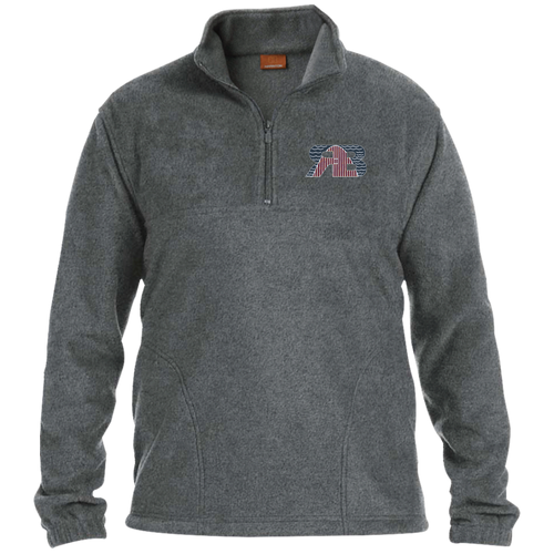Retro Boater Logo M980 Harriton 1/4 Zip Fleece Pullover