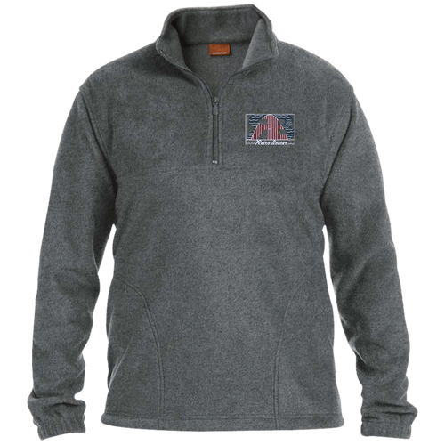 Retro Boater Logo with Letters M980 Harriton 1/4 Zip Fleece Pullover