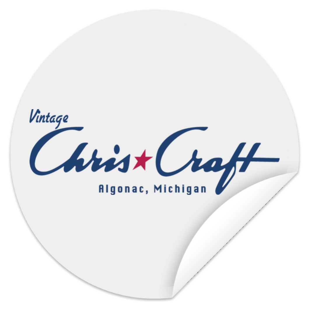 Vintage Chris Craft Algonac, Michigan STCI Circle Sticker