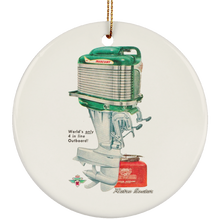 Vintage Mercury Outboard by Retro Boater SUBORNC Ceramic Circle Ornament