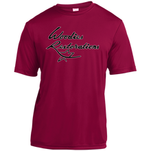 Woodies Restorations Logo in white outline YST350 Sport-Tek Youth Moisture-Wicking T-Shirt