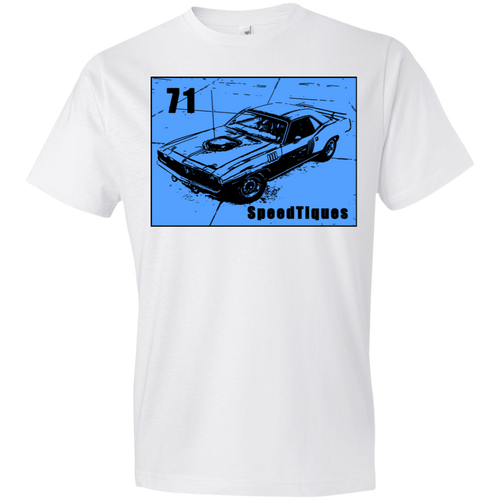 1971 Plymouth Cuda 980 Anvil Ultra Cotton T-Shirt by SpeedTiques