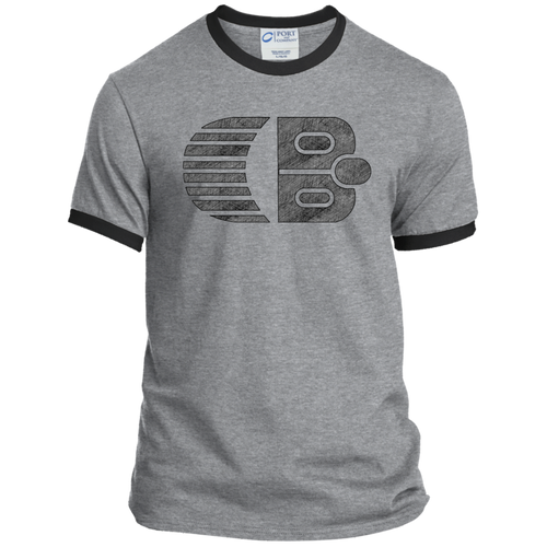 Classic Boater Logo  Port & Co. Ringer Tee