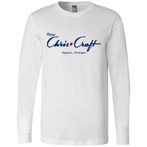 Vintage Chris Craft Algonac Michigan 3501 Men's Jersey LS T-Shirt