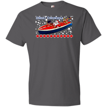 Santa and Rudolph take a Chris Craft Cruise  Anvil Lightweight T-Shirt 4.5 oz