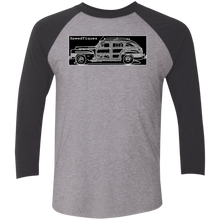 1942 Chrysler Town and Country Barrelback by Speedtiques Next Level Tri-Blend 3/4 Sleeve Baseball Raglan T-Shirt