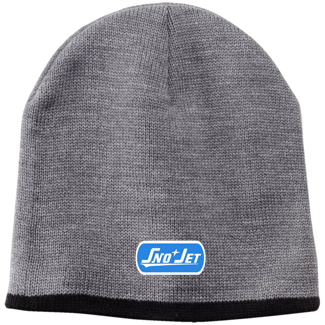 Vintage Sno Jet Snowmobiles in Blue and White CP91 100% Acrylic Beanie