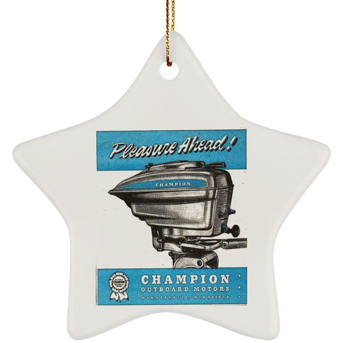 Champion Engine Co. SUBORNS Ceramic Star Ornament