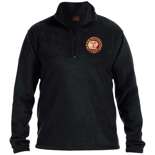 1901 Vintage Indian Motorcycle 1/4 Zip Fleece Pullover