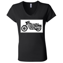Vintage Triumph Motorcycle B6005 Ladies' Jersey V-Neck T-Shirt