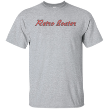 Retro Boater in Red/Grey Outline G200 Gildan Ultra Cotton T-Shirt