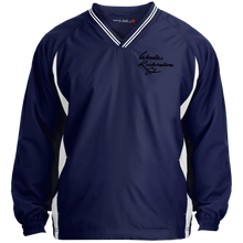 Woodies Restorations Logo JST62 Sport-Tek Tipped V-Neck Windshirt