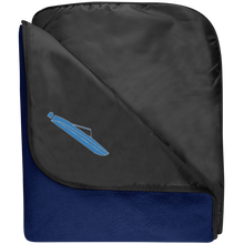 I/O in Blue By Retro Boater TB850 Port Authority Fleece & Poly Blanket