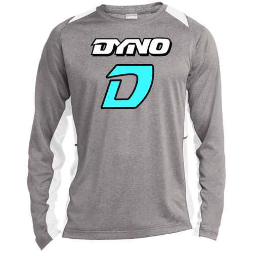 Vintage Dyno BMX Bike Long Sleeve Heather Colorblock Performance Tee