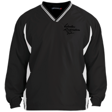 Woodies Restorations Logo JST62 Sport-Tek Tipped V-Neck Windshirt