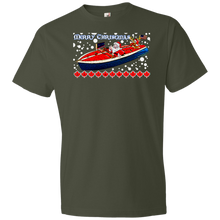 Santa and Rudolph take a Chris Craft Cruise  Anvil Lightweight T-Shirt 4.5 oz