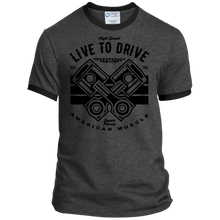 Speedtiques Live to Drive Port & Co. Ringer Tee