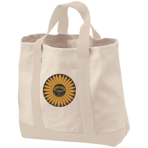 Sunflower Boats by Retro Boater B400 Port & Co. 2-Tone Shopping Tote