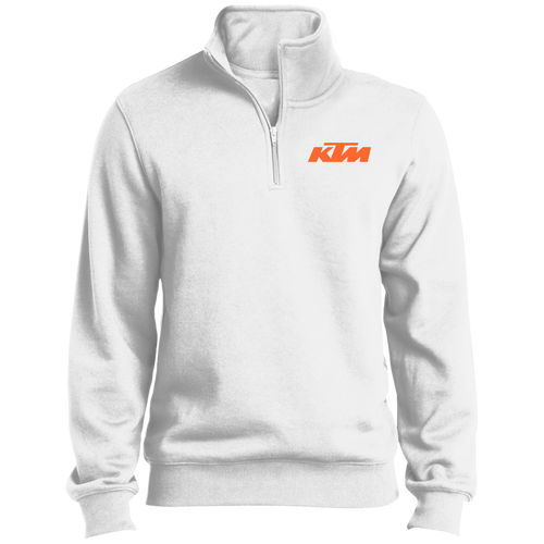 Classic White KTM Motorcycle 1/4 Zip Sweatshirt