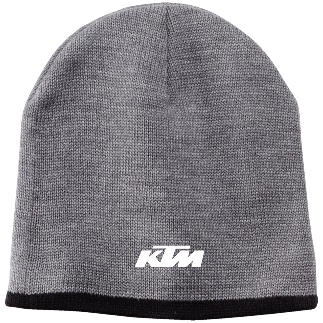 Classic White KTM Motorcycle 100% Acrylic Beanie