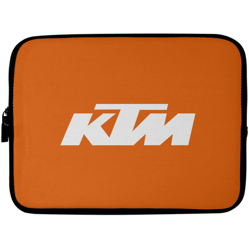 Classic White KTM Motorcycle Laptop Sleeve - 10 inch
