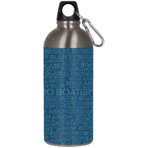 Retro Boater Word Art 23624 Stainless Steel Silver Water Bottle