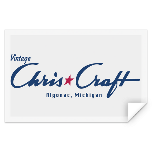 Vintage Chris Craft Algonac, Michigan STRE Rectangle Sticker