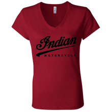 Vintage Indian Motorcycle B6005 Ladies' Jersey V-Neck T-Shirt