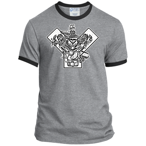 Ford Y-Block by Retro Boater PC54R Port & Co. Ringer Tee