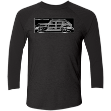 1942 Chrysler Town and Country Barrelback by Speedtiques Next Level Tri-Blend 3/4 Sleeve Baseball Raglan T-Shirt
