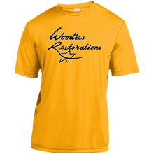 Woodies Restorations Logo in white outline YST350 Sport-Tek Youth Moisture-Wicking T-Shirt