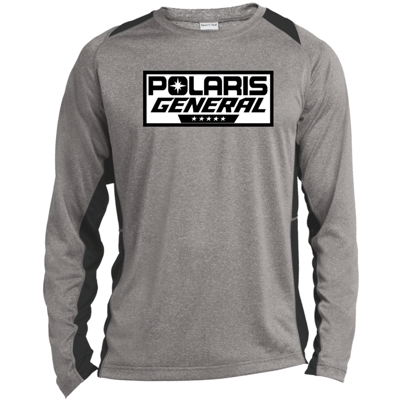 Classic Polaris General UTV Rider Shirt ST361LS Long Sleeve Heather Colorblock Performance Tee Classic Polaris General UTV Rider Shirt ST361LS Long Sleeve Heather Colorblock Performance Tee