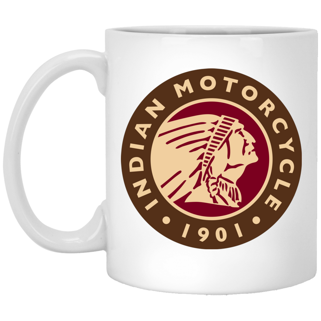 1901 Vintage Indian Motorcycle XP8434 11 oz. White Mug
