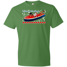 Santa and Rudolph take a Chris Craft Cruise  Anvil Lightweight T-Shirt 4.5 oz