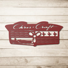 VIntage Chris Craft Prop Logo Crest Die-Cut Metal Sign