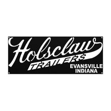 Vintage Holsclaw Trailers Die-Cut Metal Sign