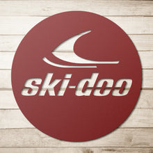 Vintage Ski-Doo Die-Cut Metal Sign
