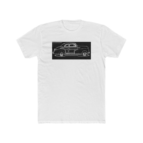 1948 Chevy Coupe Woody Men's Cotton Crew Tee by SpeedTiques