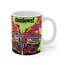 Mopar Plymouth Roadrunner Superstock White Ceramic Mug by SpeedTiques