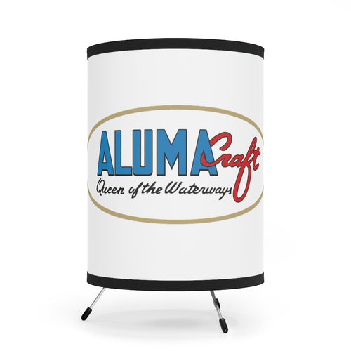 Vintage Aluma Craft Queen of the Waterways Tripod Lamp with High-Res Printed Shade, US/CA plug