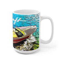 Vintage 1955 Chris Craft Cobra White Ceramic Mug by Retro Boater