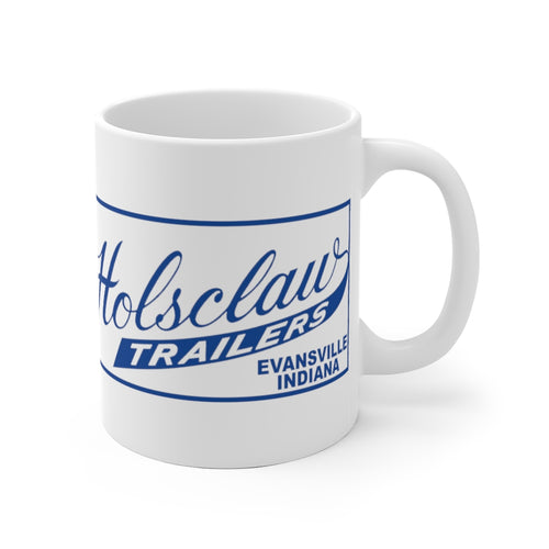 Holsclaw Trailer Sign White Ceramic Mug by Retro Boater