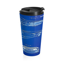 Vintage Delorean Blueprint Stainless Steel Travel Mug by SpeedTiques